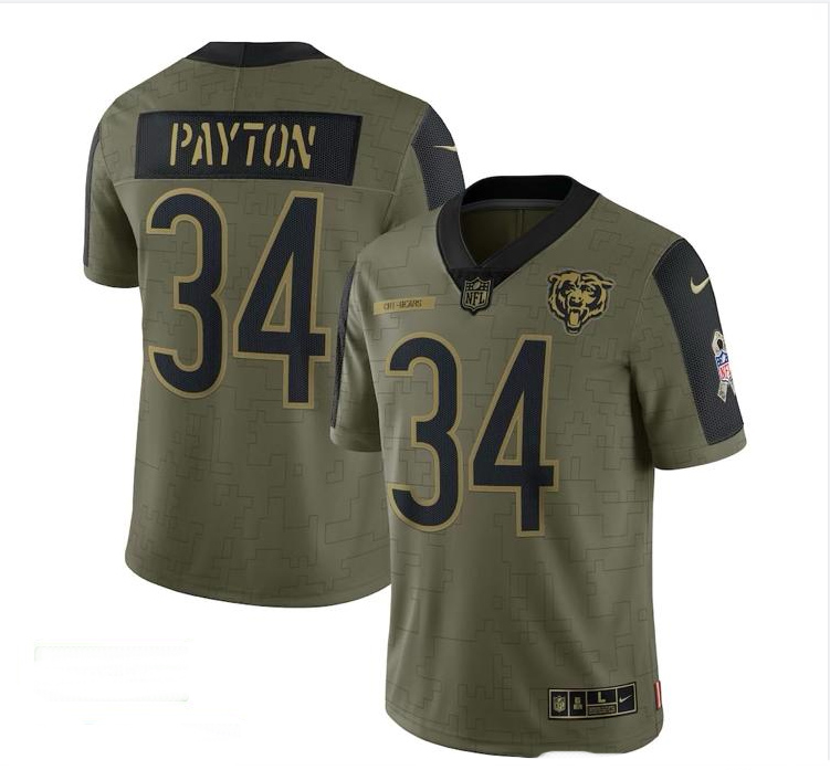 Men Chicago Bears 34 Payton Green Nike Limited NFL Jerseys